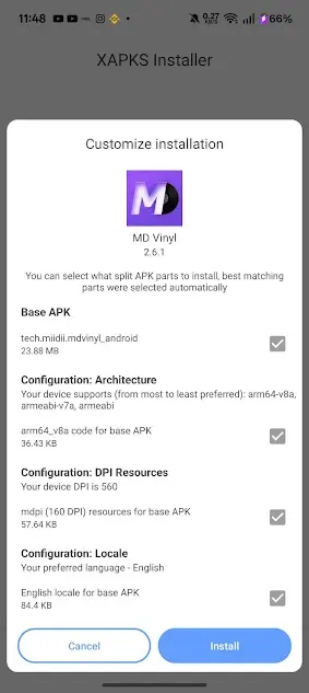 Screenshot of MD Vinyl